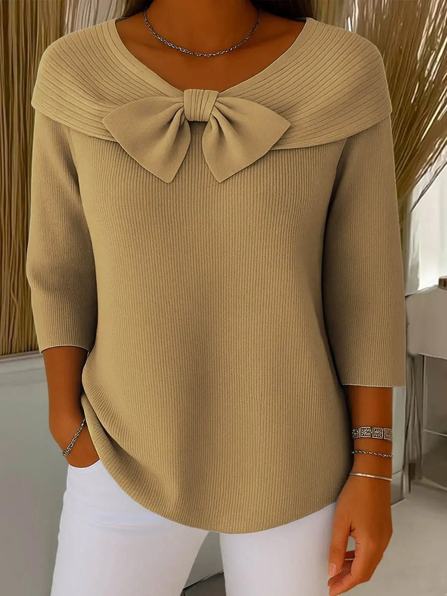 Knitted Bow Sweater