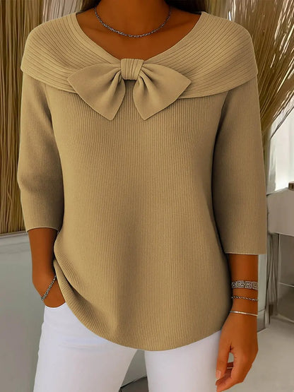 Knitted Bow Sweater