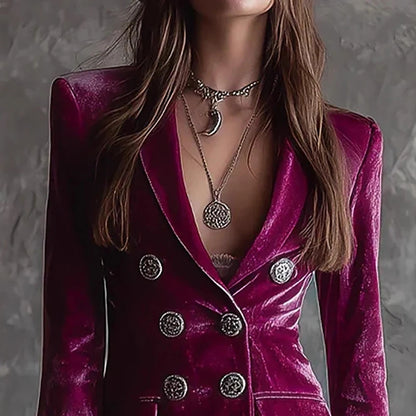 Elegante vestido de terciopelo