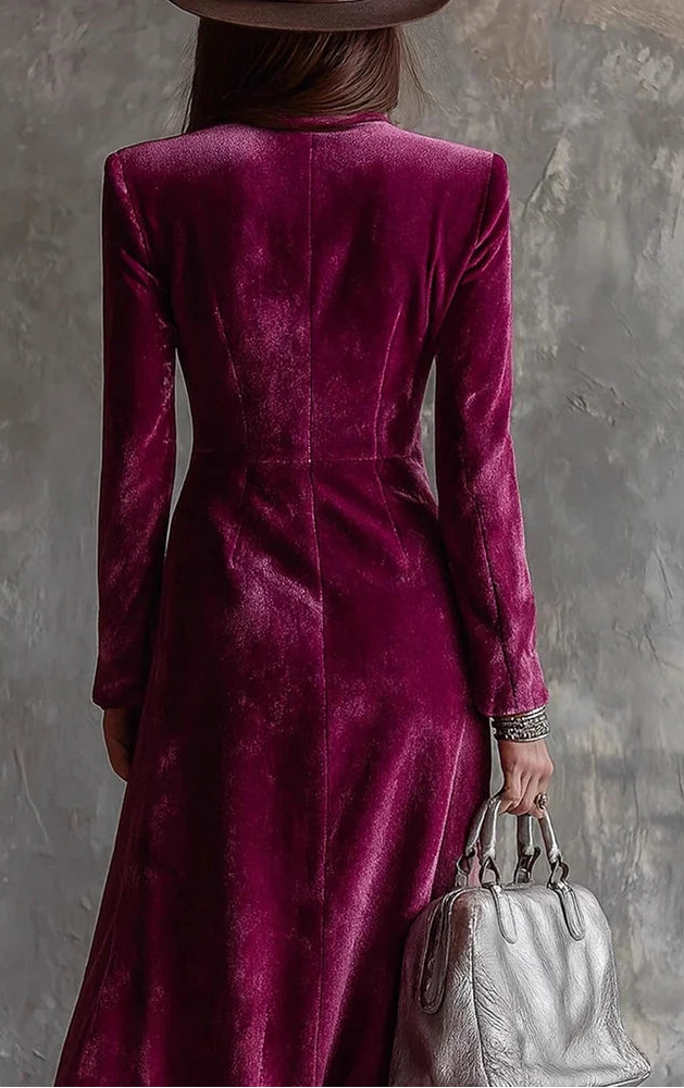 Elegante vestido de terciopelo