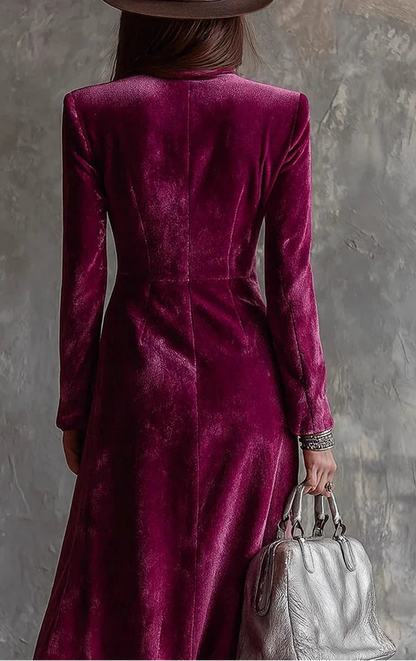 Elegante vestido de terciopelo
