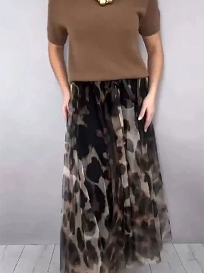 Conjunto de faldas con estampado elegante