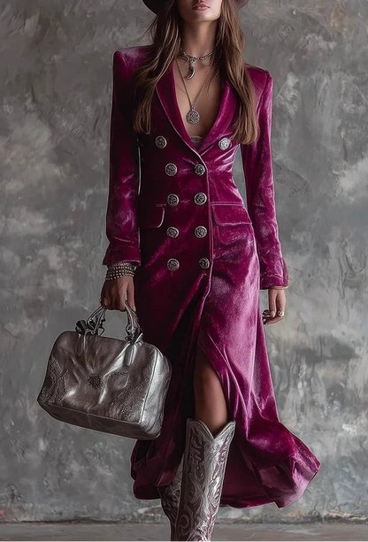 Elegante vestido de terciopelo