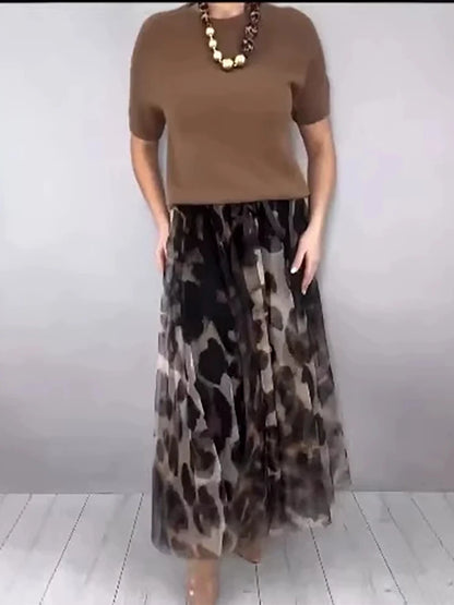 Conjunto de faldas con estampado elegante
